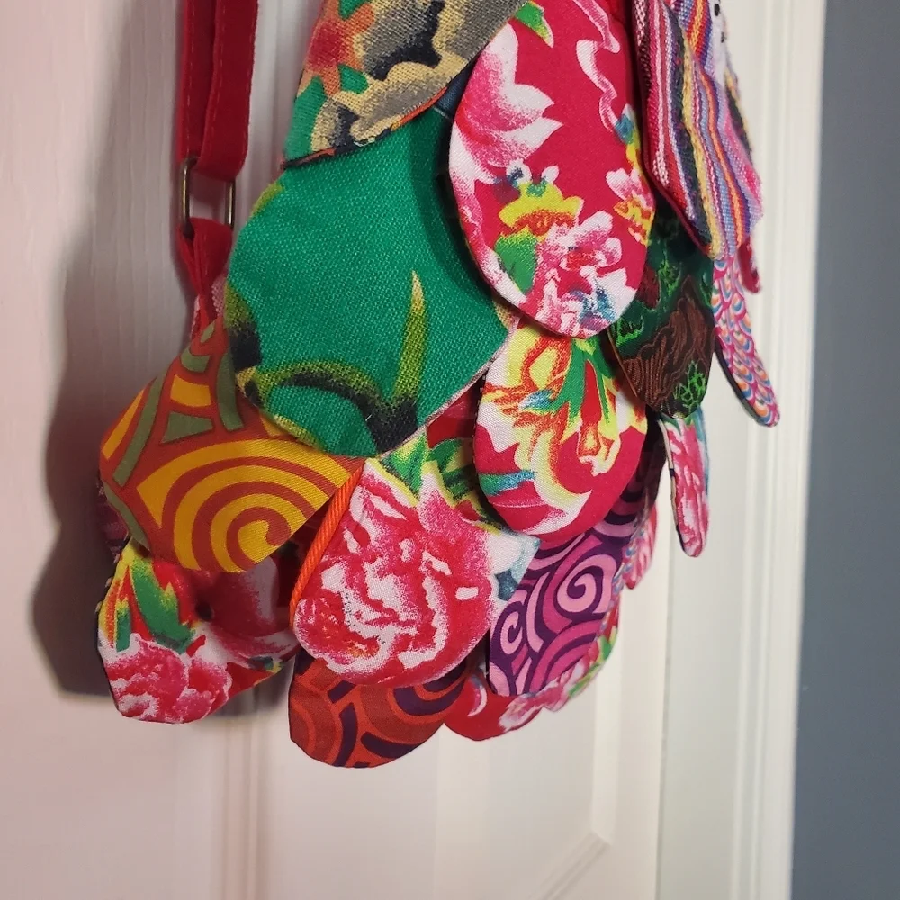 Handmade Novelty Patchwork Dog Backpack Multicolor Fabric Small